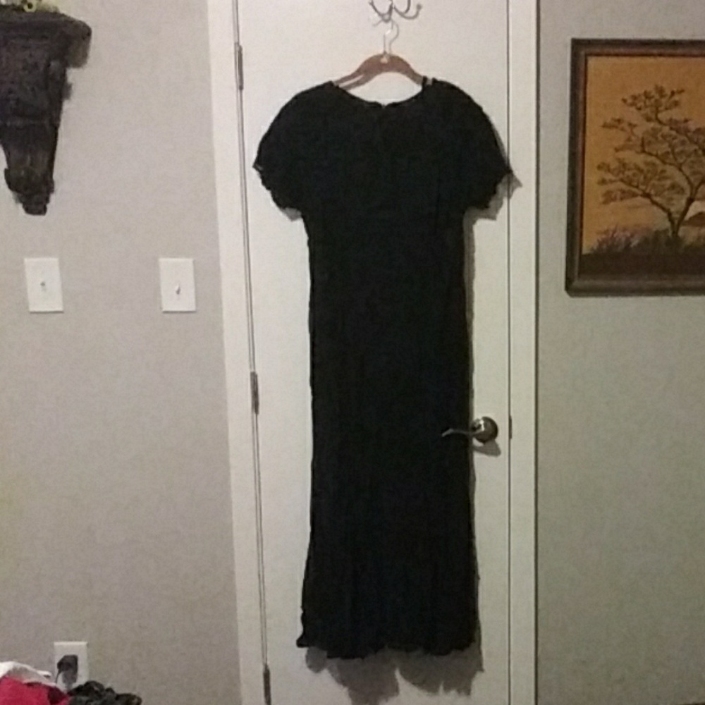Tea length, black dress. Size 14